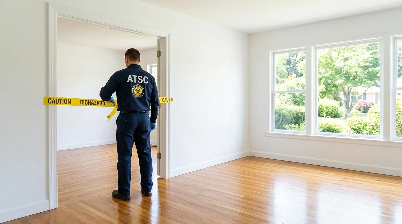 Certified biohazard cleanup crew performing Crime Scene Cleanup in West Saint Paul